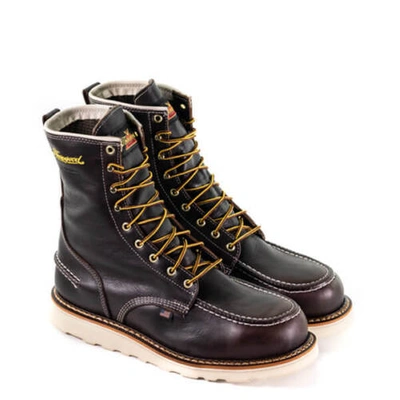 Pre-owned Thorogood 1957 Series Waterproof 8″ Briar Pitstop Toe Maxwear Wedge™ Usa