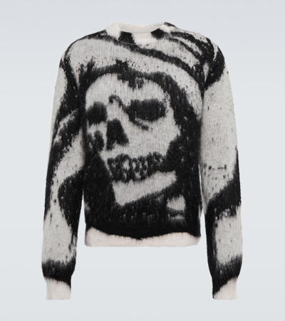 Shop Amiri X Wes Lang Reaper Mohair-blend Sweater In Alabaster