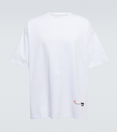 Shop Incotex X Facetasm Logo Cotton Jersey T-shirt In White