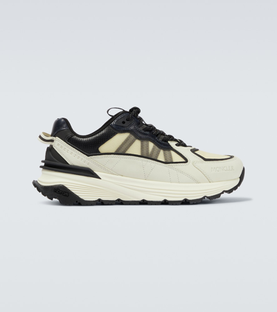 Shop Moncler Lite Runner Leather-trimmed Sneakers In 0