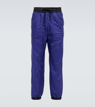 Shop Moncler Ripstop Track Pants In Blue