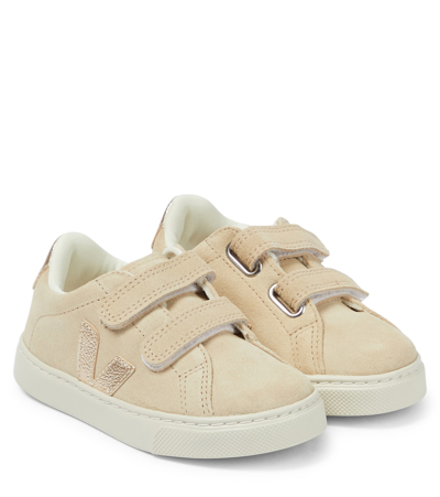 Shop Veja Esplar Suede Sneakers In Almond Platine