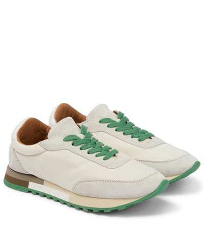 Shop The Row Owen Runner Sneakers In Ivory/green