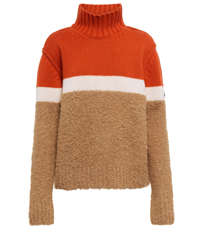 Shop Moncler Virgin Wool And Cashmere Sweater In Red