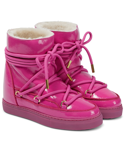 Shop Inuikii Sneaker Classic Leather Ankle Boots In Fuxia
