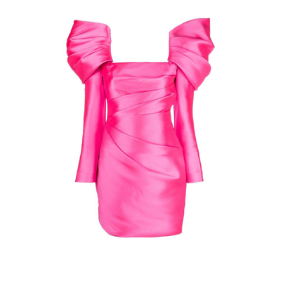 Shop Solace London Pink Riley Gathered Mini Dress