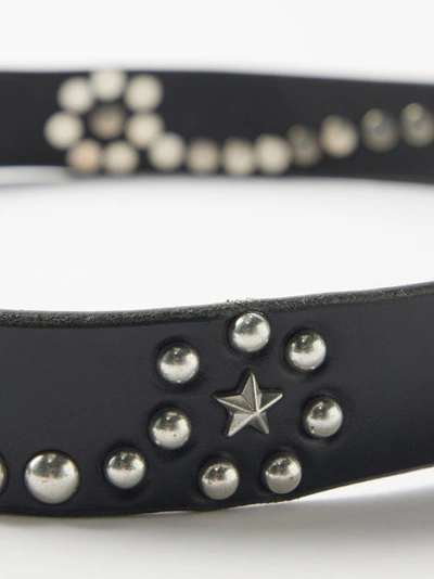 Black Star Fall Studded Leather Belt