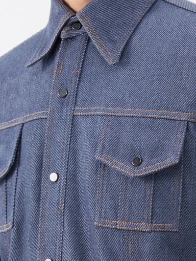 Bush Four-pocket Denim Shirt In Navy