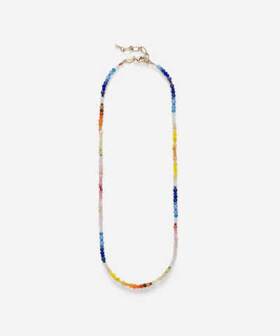 Shop Anni Lu 18ct Gold-plated Gili Bead Necklace In Multi