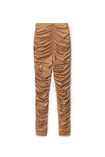 Shop Alexander Wang Ruched Legging In Hosiery Jersey In Campfire
