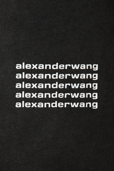 Shop Alexander Wang Long-sleeve Tee In Acid Wash Jersey In Acid Black