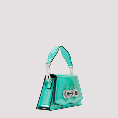 Shop Mach & Mach Samantha Leather Handbag In Blue