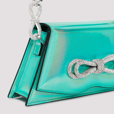 Shop Mach & Mach Samantha Leather Handbag In Blue