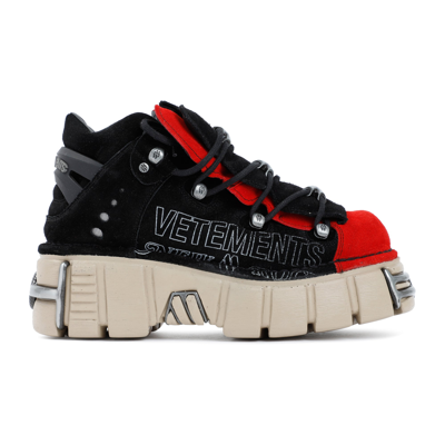 Shop Vetements New Rock Platform Sneakers Shoes In Black
