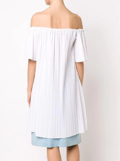 Shop Adam Lippes Off-the-shoulder Blouse In White