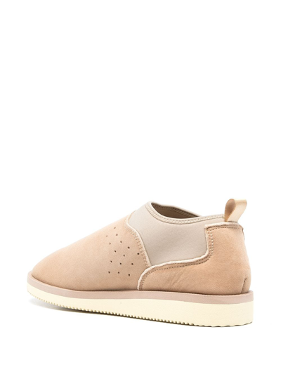 Shop Suicoke Ron Suede Slippers In Brown