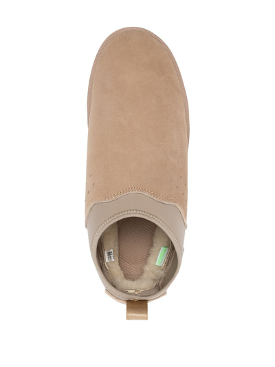 Shop Suicoke Ron Suede Slippers In Brown