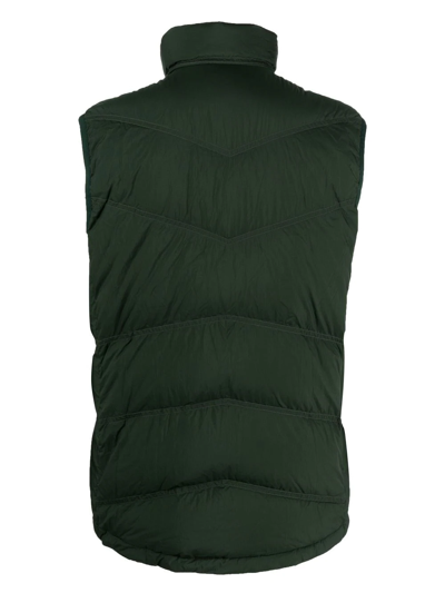 Shop Orlebar Brown Quilted Zip-up Gilet In Green