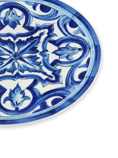 Shop Dolce & Gabbana Archive-print Charger Plate In Blue