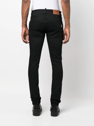 Shop Philipp Plein Skinny Fit Jeans In Black