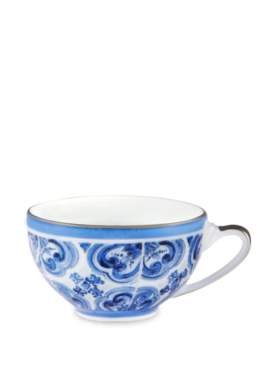 Shop Dolce & Gabbana Blu Mediterraneo Espresso Set In White