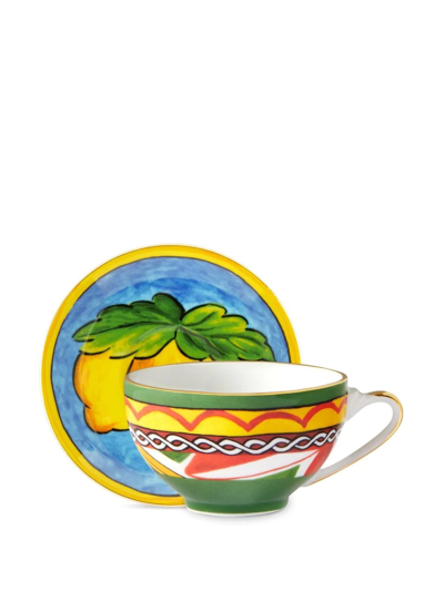 Dolce & Gabbana Archive-print Espresso Set In White