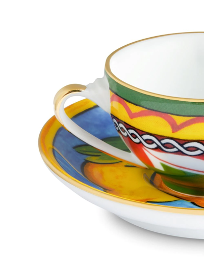 Shop Dolce & Gabbana Archive-print Espresso Set In White