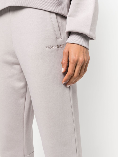 Shop Woolrich Drawstring-fastening Waistband Trousers In Violett