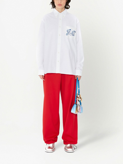 Jw Anderson Drawstring-cuff Track Pants In Red