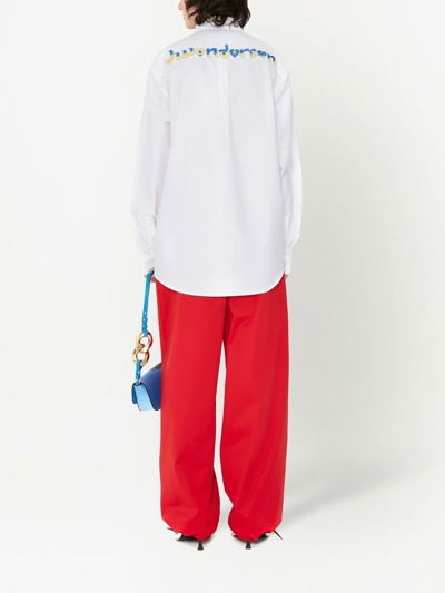 Shop Jw Anderson Drawstring-cuff Track Pants In Red