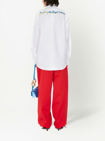 Jw Anderson Drawstring-cuff Track Pants In Red