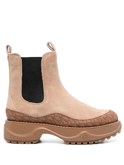 Shop Michael Michael Kors Dupree Ankle Boots In Nude