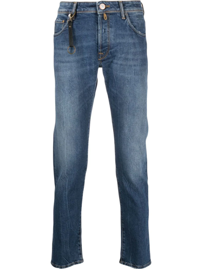 Shop Incotex Slim-cut Leg Jeans In Blau