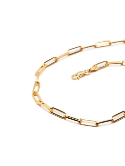 Shop Hestia Elemental Rectangular Cable-chain Necklace In Gold