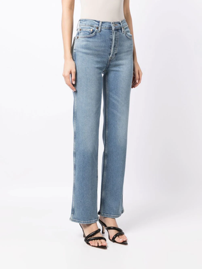 Re/done 90s High-rise Straight Jeans In Blue