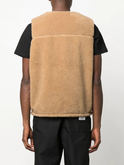 Shop Nike Reversible Sherpa Vest In Nude