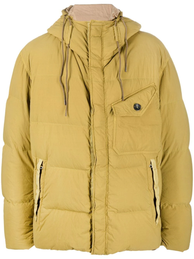 Shop Ten C Padded Drawstring-hooded Jacket In Grün