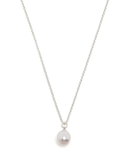 Shop Dower & Hall Pearl Pendant Necklace In Silber
