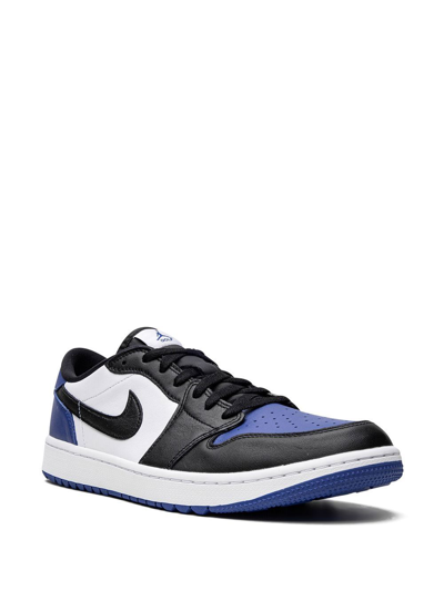 Shop Jordan Air  1 Low Golf "royal Toe" Sneakers In 102 White/black-sport Royal