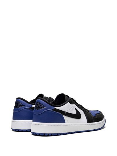 Shop Jordan Air  1 Low Golf "royal Toe" Sneakers In 102 White/black-sport Royal