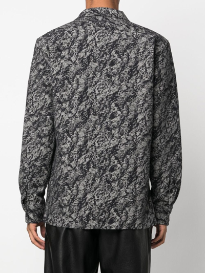 Shop Sunflower Patterned Long-sleeve Shirt In Schwarz