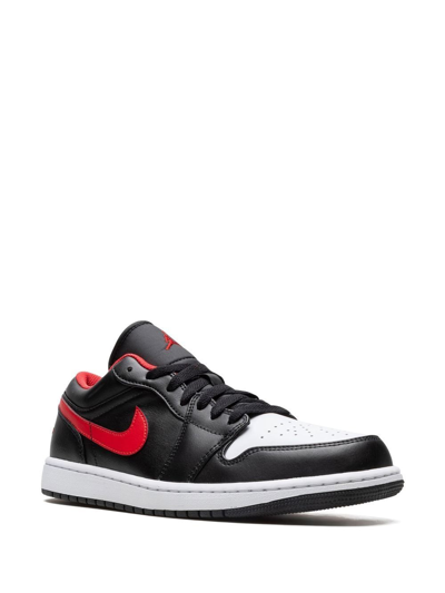 Jordan Air  1 Low Sneakers In 063 Black/fire Red-white