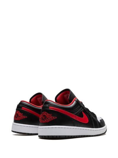 Jordan Air  1 Low Sneakers In 063 Black/fire Red-white