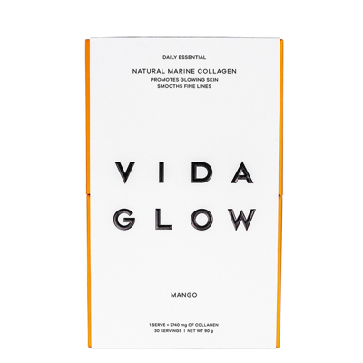 Shop Vida Glow Natural Marine Collagen Sachets Mango, Supplements, Metal