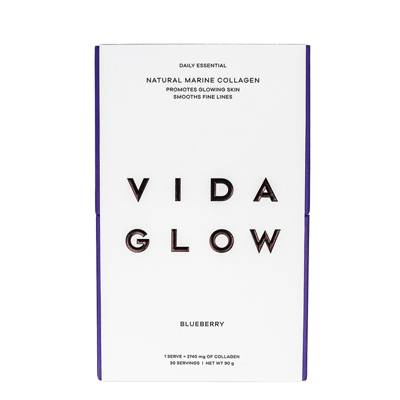 Shop Vida Glow Natural Marine Collagen Sachets, Supplements, Blueberry