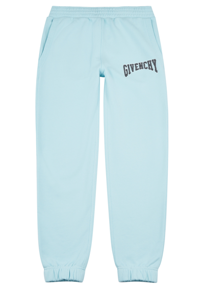 Givenchy Logo Cotton Sweatpants In Blue | ModeSens