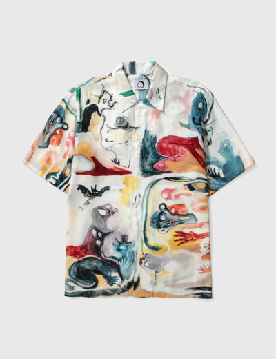 Shop Endless Joy Pipe Dream Short Sleeve Shirt In Multicolor