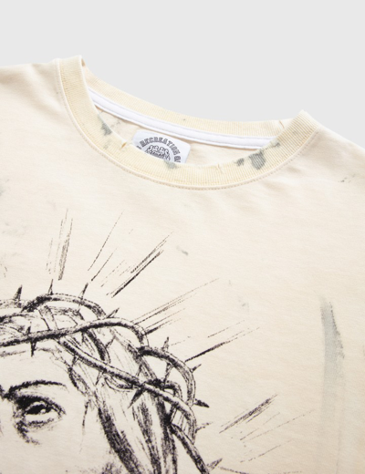 Shop Someit J146 Long Sleeve Vintage T-shirt In White