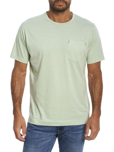 Shop Robert Graham Men's Myles Pocket T-shirt In Sage