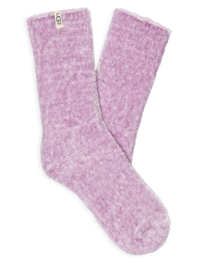 Shop Ugg Women's Leda Cozy Socks In Lilac Frost